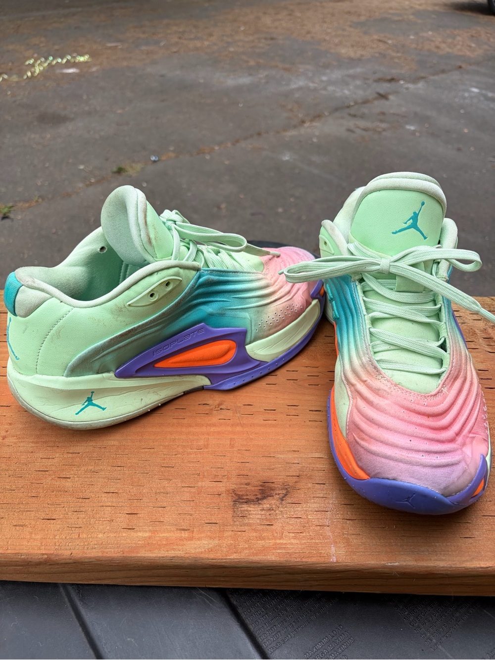 Jordan Gradient Mint Pink Blue Sneakers